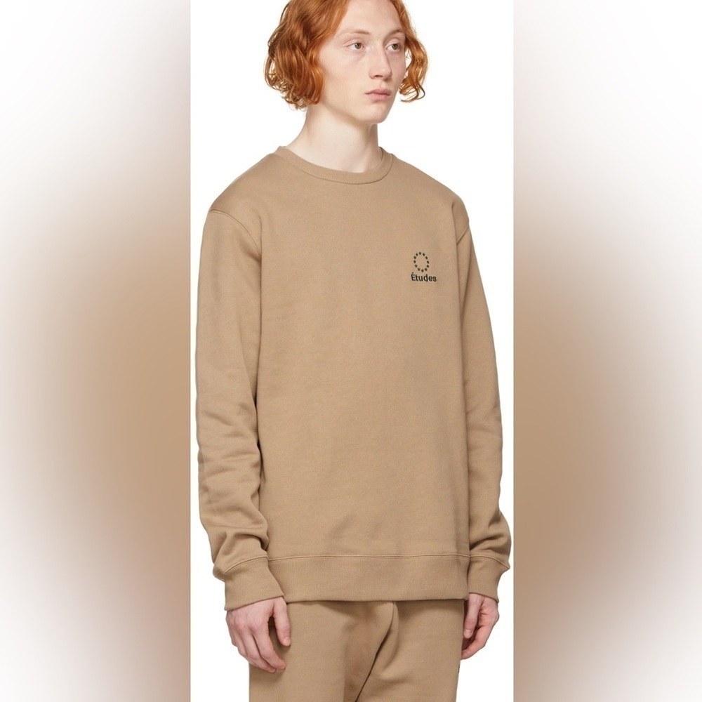 Études SSENSE Men’s Exclusive Beige Story Logo Sweatshirt Size XL Pullover